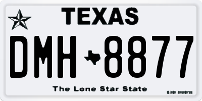 TX license plate DMH8877