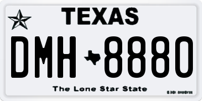 TX license plate DMH8880