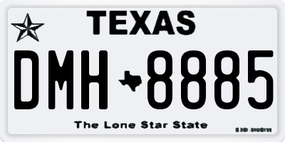 TX license plate DMH8885