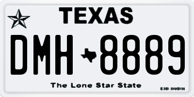TX license plate DMH8889