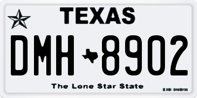 TX license plate DMH8902