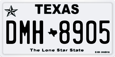 TX license plate DMH8905