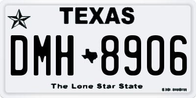 TX license plate DMH8906