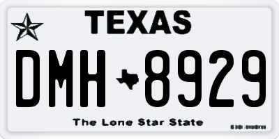 TX license plate DMH8929
