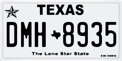 TX license plate DMH8935
