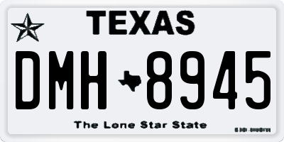 TX license plate DMH8945