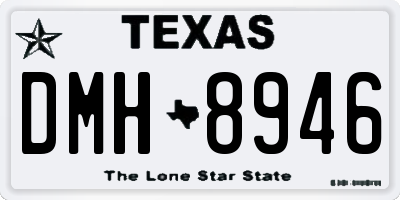 TX license plate DMH8946