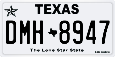 TX license plate DMH8947