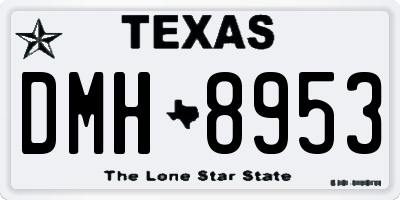 TX license plate DMH8953