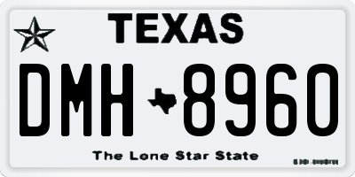TX license plate DMH8960