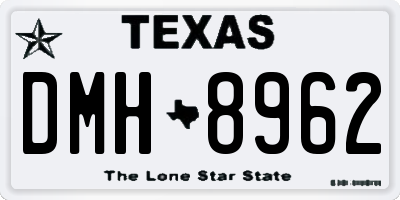TX license plate DMH8962