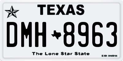 TX license plate DMH8963