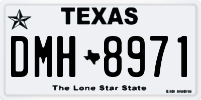 TX license plate DMH8971