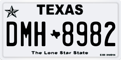 TX license plate DMH8982