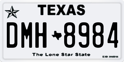 TX license plate DMH8984