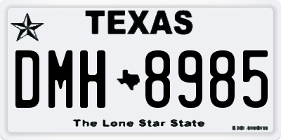 TX license plate DMH8985