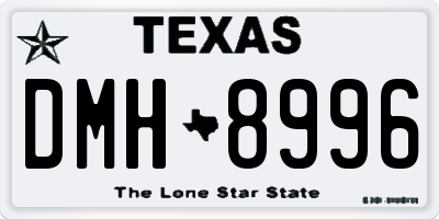 TX license plate DMH8996