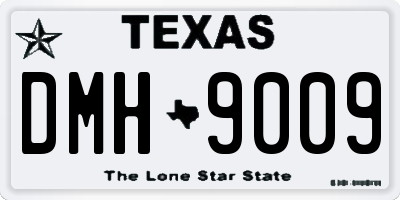 TX license plate DMH9009