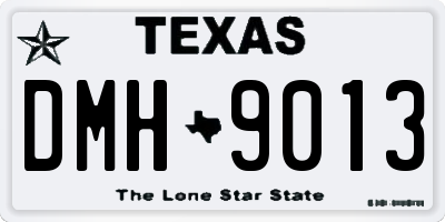 TX license plate DMH9013