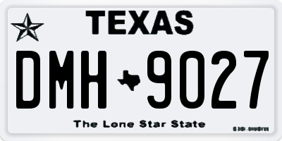 TX license plate DMH9027