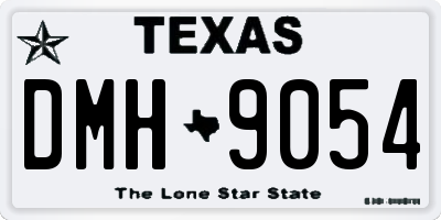 TX license plate DMH9054