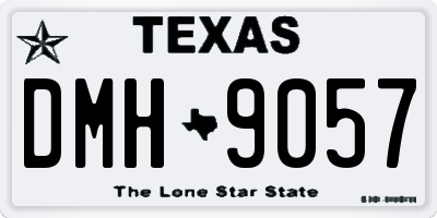 TX license plate DMH9057