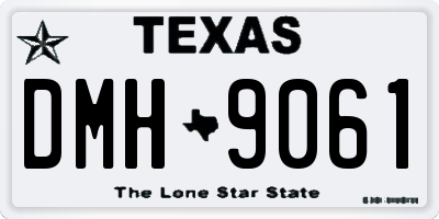 TX license plate DMH9061