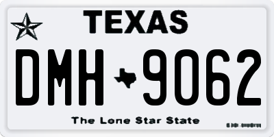 TX license plate DMH9062