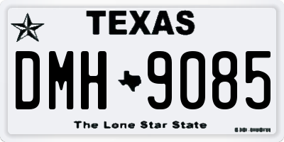 TX license plate DMH9085