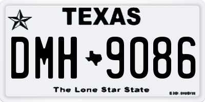 TX license plate DMH9086