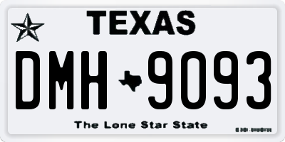 TX license plate DMH9093