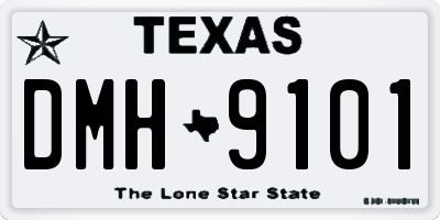 TX license plate DMH9101