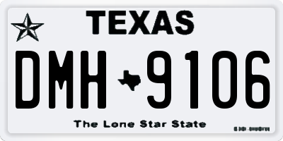TX license plate DMH9106