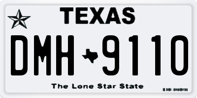 TX license plate DMH9110