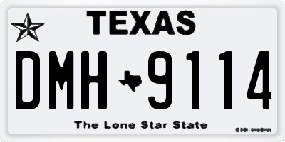 TX license plate DMH9114