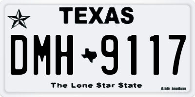 TX license plate DMH9117
