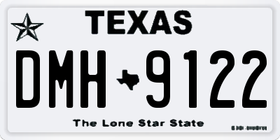 TX license plate DMH9122