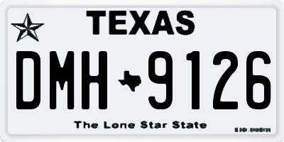 TX license plate DMH9126