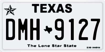 TX license plate DMH9127
