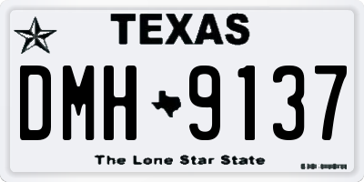 TX license plate DMH9137