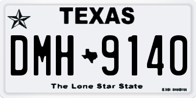 TX license plate DMH9140