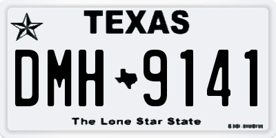 TX license plate DMH9141