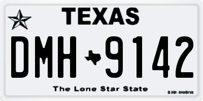 TX license plate DMH9142