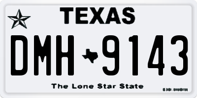 TX license plate DMH9143
