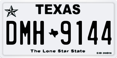 TX license plate DMH9144
