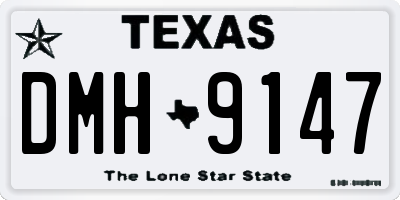 TX license plate DMH9147