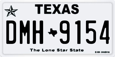 TX license plate DMH9154
