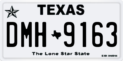 TX license plate DMH9163
