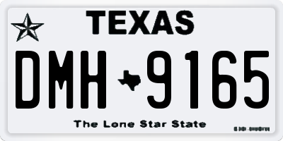 TX license plate DMH9165
