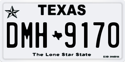 TX license plate DMH9170